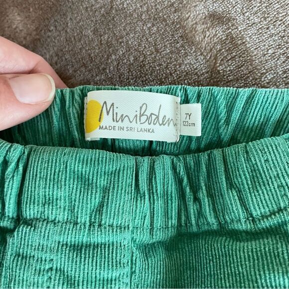 Mini Boden Girls Green Skinny Corduroy Pants/ Trousers with Back Pockets Size 7 - Picture 3 of 11